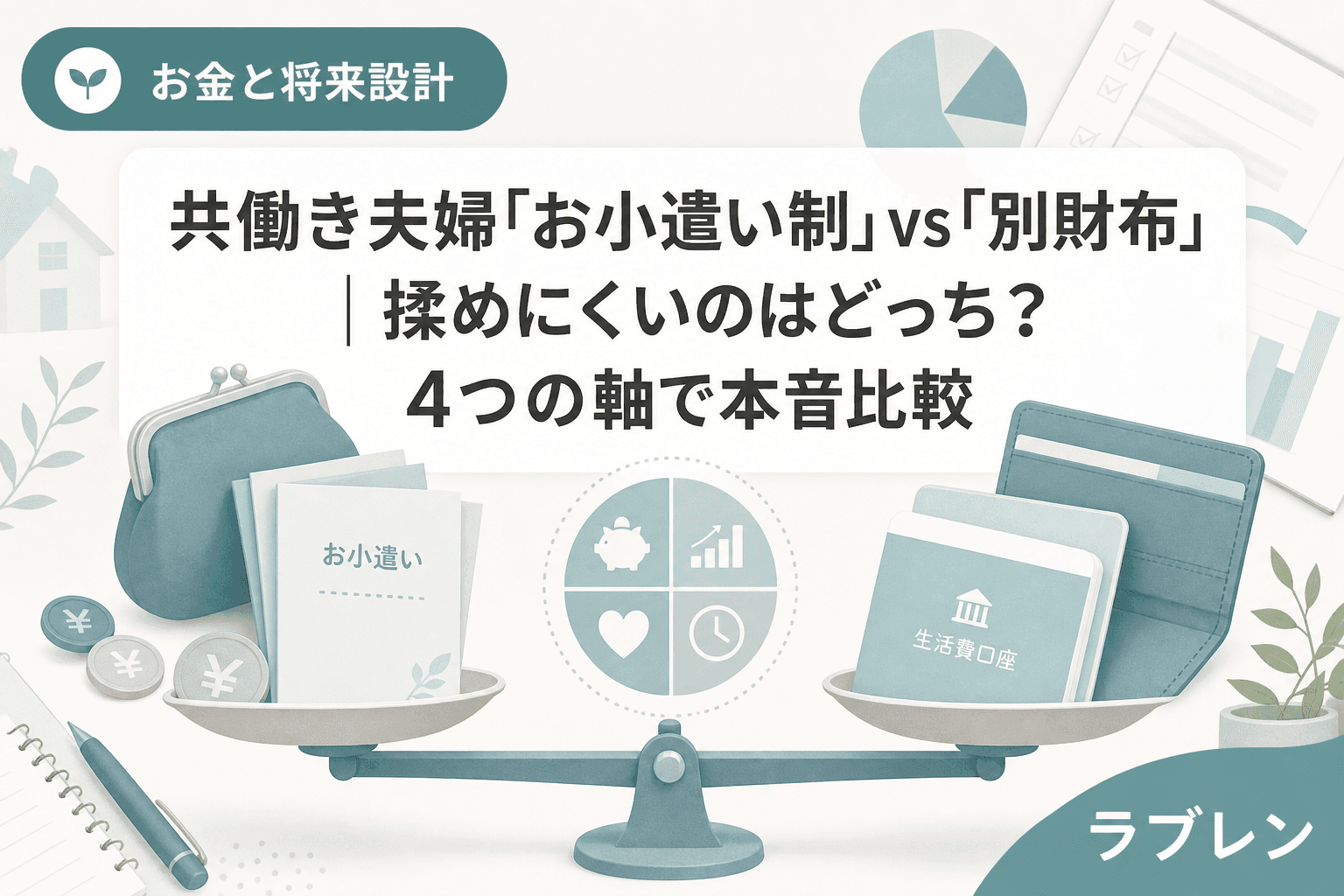 共働き夫婦「お小遣い制」vs「別財布」|揉めにくいのはどっち?4つの軸で本音比較