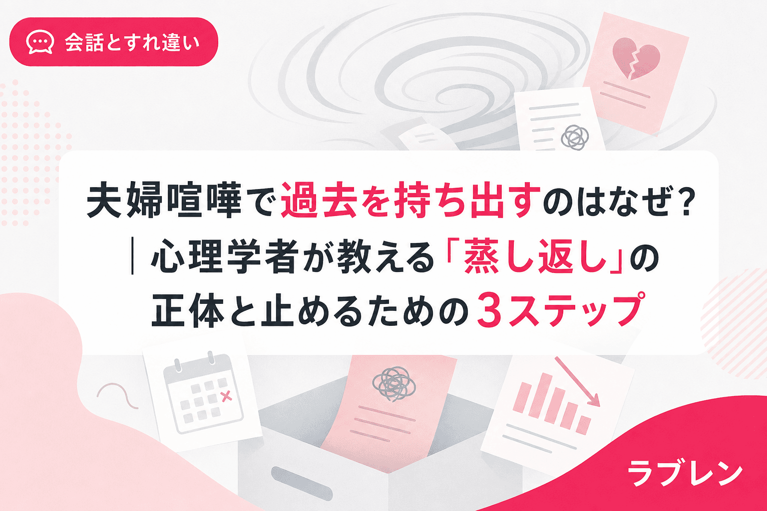 夫婦喧嘩で過去を持ち出すのはなぜ?|心理学者が教える「蒸し返し」の正体と止めるための3ステップ