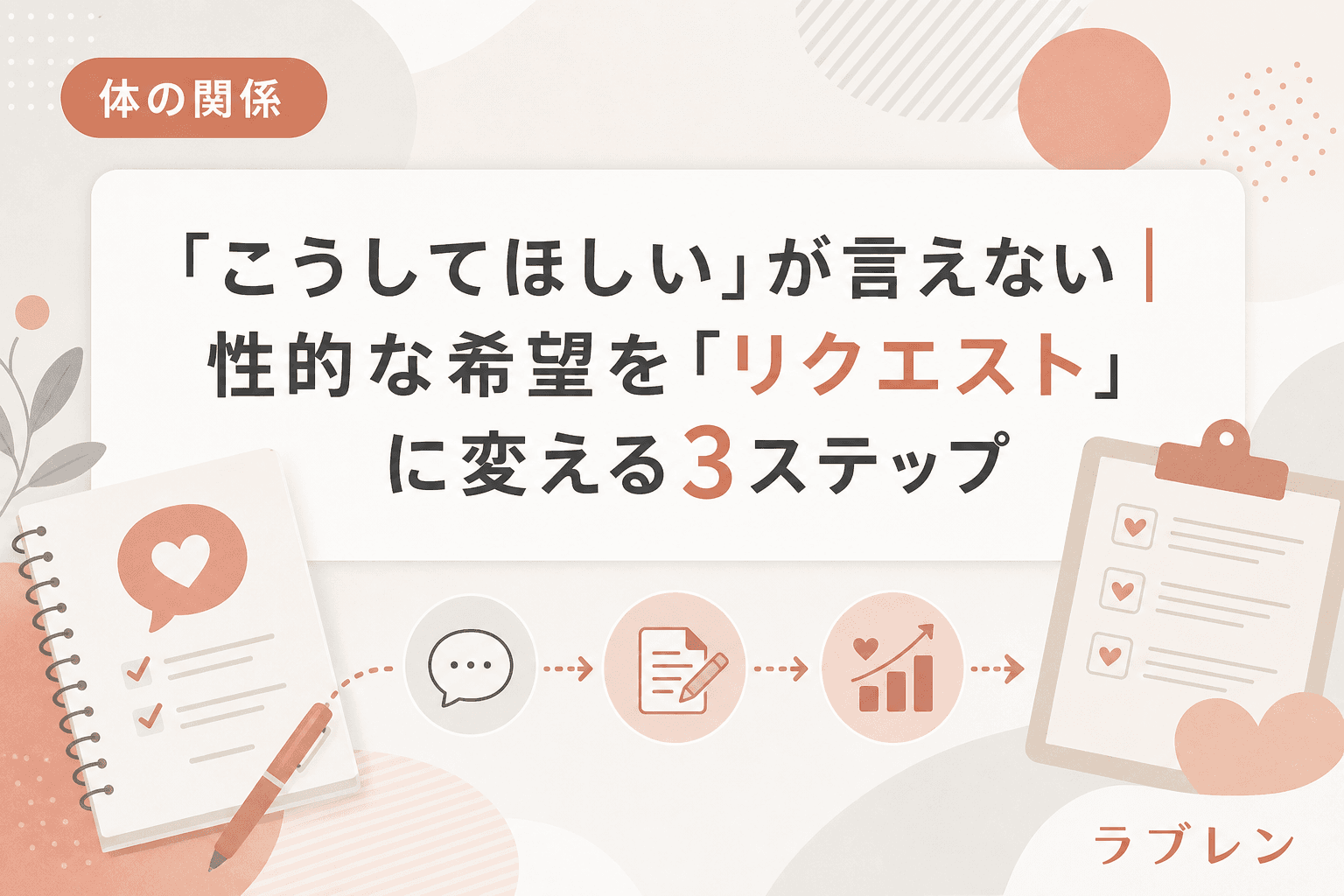 「こうしてほしい」が言えない|性的な希望を「リクエスト」に変える3ステップ