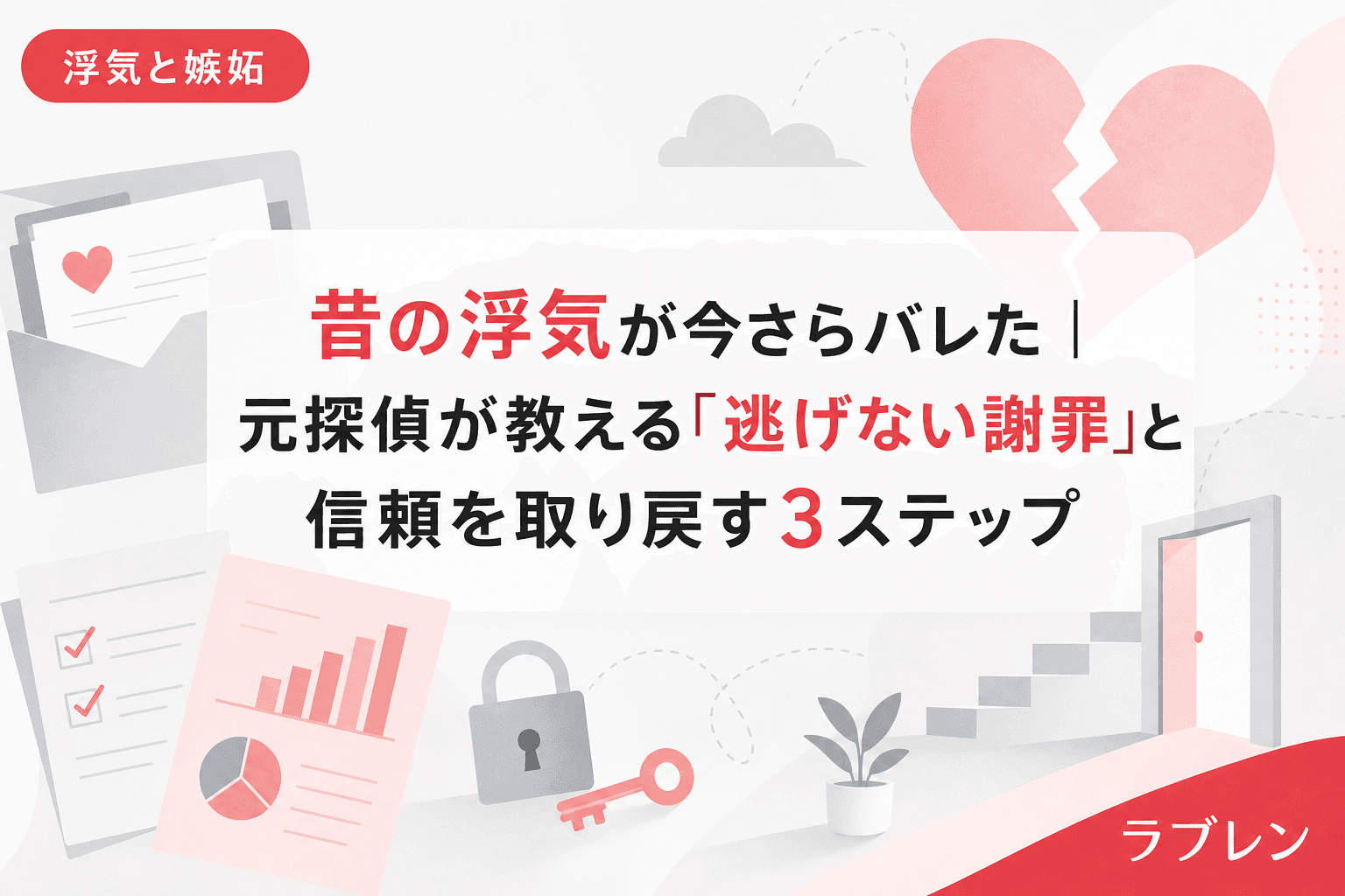 昔の浮気が今さらバレた|元探偵が教える「逃げない謝罪」と信頼を取り戻す3ステップ