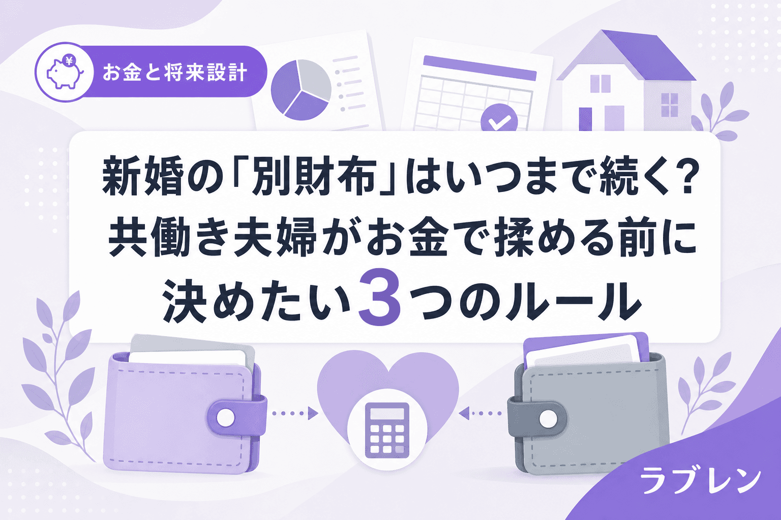 新婚の「別財布」はいつまで続く?共働き夫婦がお金で揉める前に決めたい3つのルール